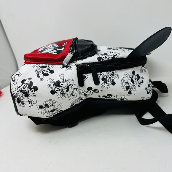 NEW! Bioworld Mickey & Minnie Mouse Mini Backpack Bag Black White Disney - Picture 3 of 8